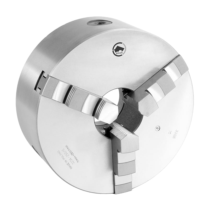 Bison -bakket Centrerpatron ø160 Mm-støbejern-kegle -din 55027-direkte Montering Bajonet -3234-160-