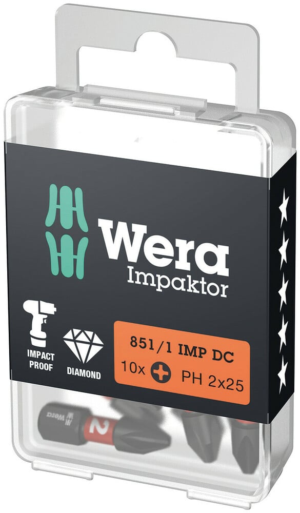 Bits Til Phillip Krydskærv Wera Impaktor 851   Imp Dc