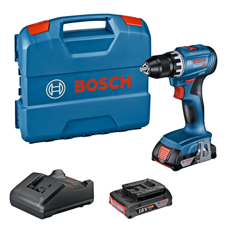 Bosch Akkubore- Skruemaskine Gsr 18v-45 2x2ah  -case 06019k3202