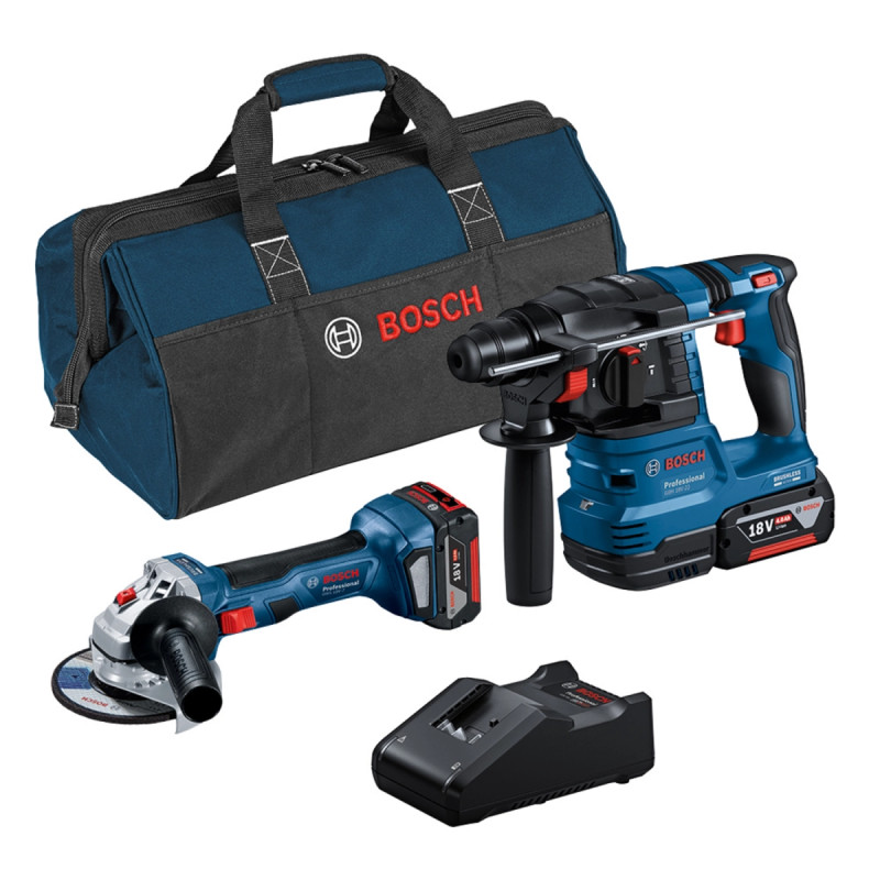 Bosch Akkusæt 18v Gws Gbh 2x4ah Pc Gal 18v-40 0615a50037