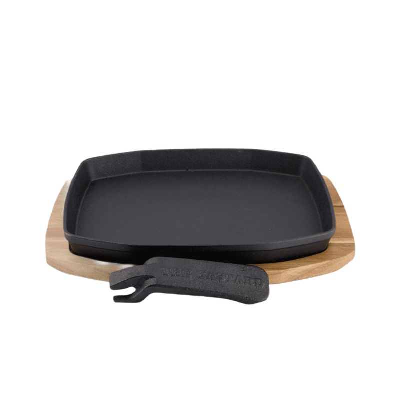 Bstrd Sizzling Plate   Holder Cast Iron 21x28 Cm
