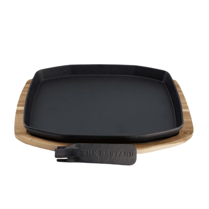 Bstrd Sizzling Plate   Holder Cast Iron 24x32 Cm