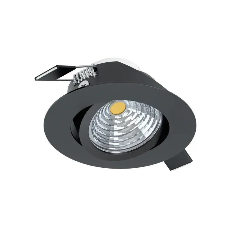Eglo Saliceto Indbyg Kip ø88 6w 380lm 2700k Dæmpb Sort Indbygninglampe 98609