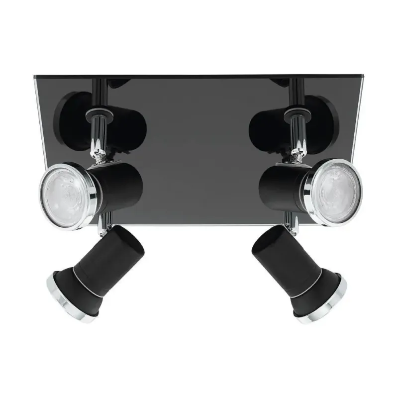 Eglo Tamara Spot Ip44 Gu10 4x240lm Sort Spotlampe 33678