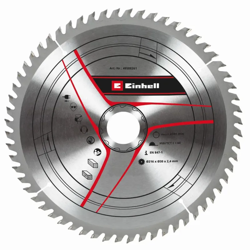 Einhell Tct-rundsavsklinge ø216x30 Mm T60