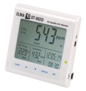 Elma Dt802d Co2 Rh Temp Monitor Til Måling Af Luftkvalitet