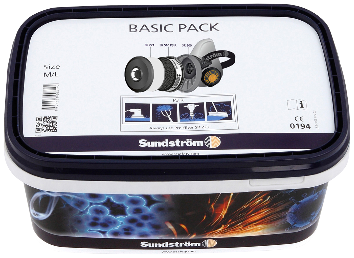 Halvmaske Sundström Sr 900   Basic Pack Inkl  Filter