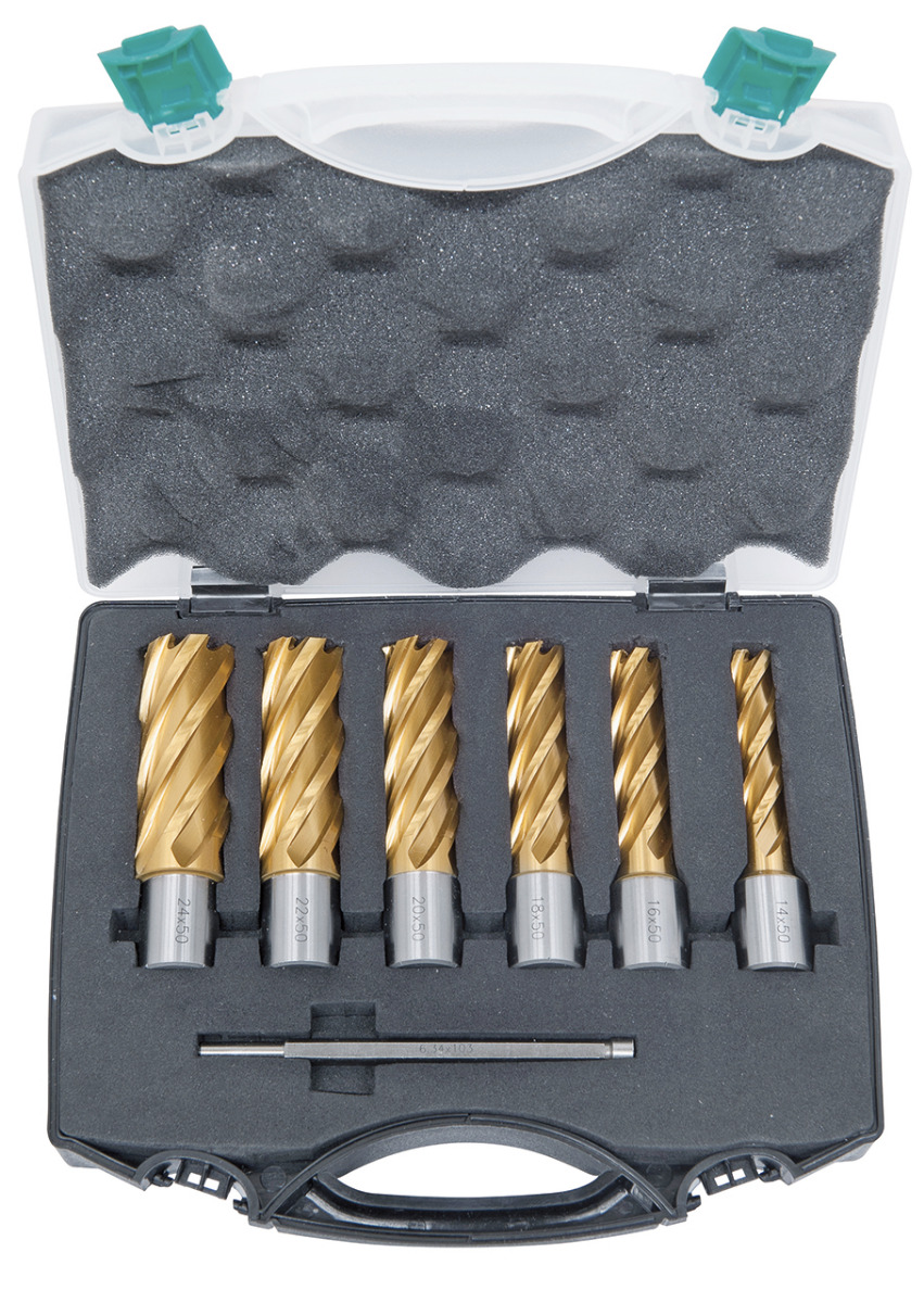Hss-kerneborsæt Tin  14 24 Mm  Boredybde 50 Mm