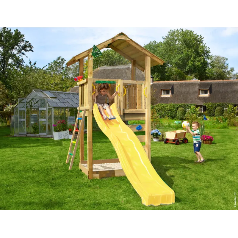 Jungle Gym Sierra Legetårn Komplet Inkl  Gul Rutschebane 804-291gu