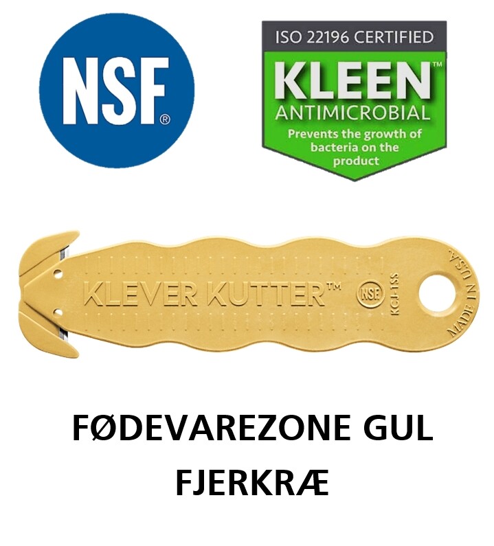 Klever Nsf Kniv Fødevarezone Gul  10 Stk  Pakning
