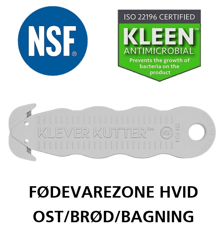 Klever Nsf Kniv Fødevarezone Hvid  10 Stk  Pakning