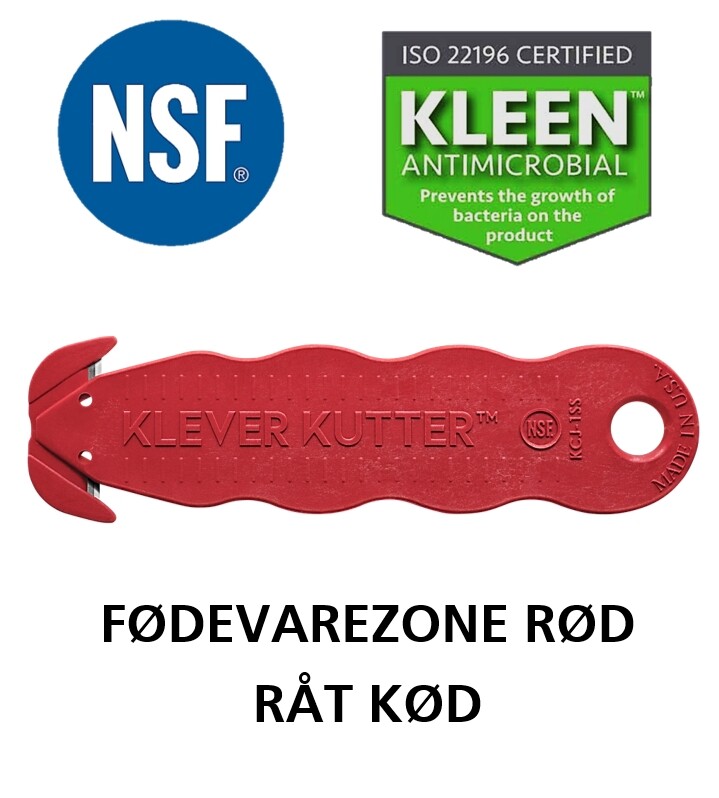 Klever Nsf Kniv Fødevarezone Rød  10 Stk  Pakke