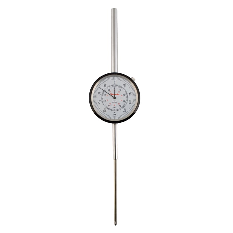 Måleur 100x0,01 mm med fladt dæksel fra Diesella