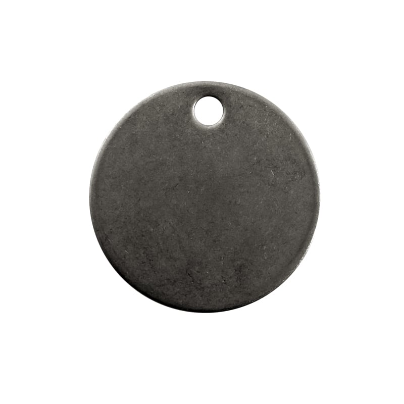 Mærkeskilt ø32 Mm Rustfrit Stål Med ø4 Mm Hul  50 Stk