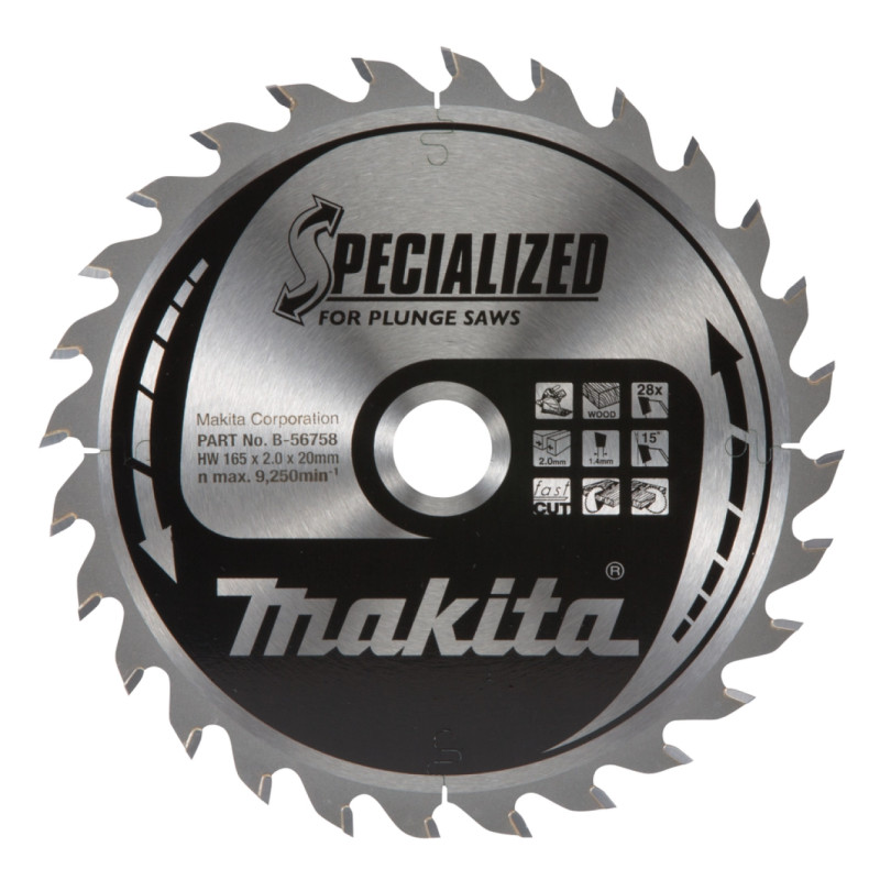 Makita Hm Savklinge 165x20x28z Træ  -56758