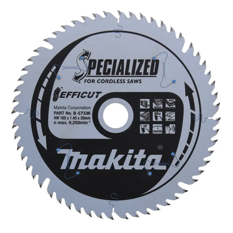 Makita Klinge Tct 165x20mm 56t -57336