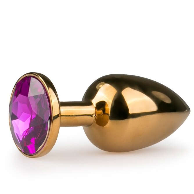 Mini Diamant Buttplug Rødguld Lilla