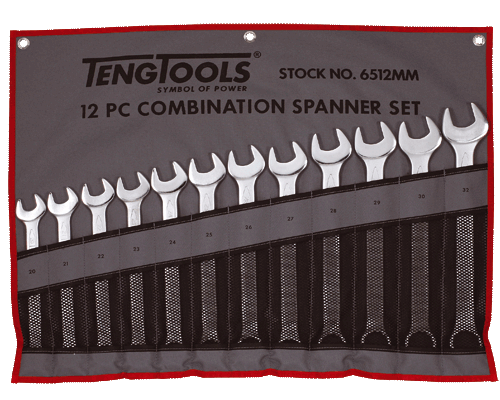 Tengtools Ringgaffelnøglesæt 5,5mm-19mm - Udsalg!