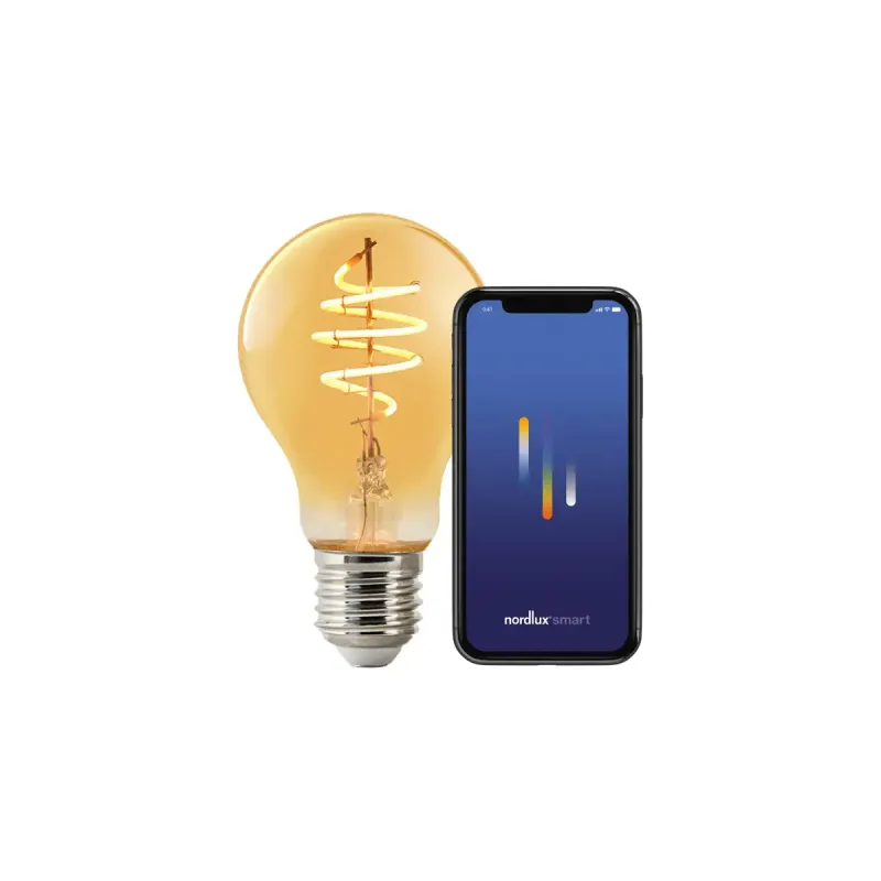 Nordlux Smart E27 A60 Deco 2200 Kelvin 380 Lumen Pære Ravfarvet