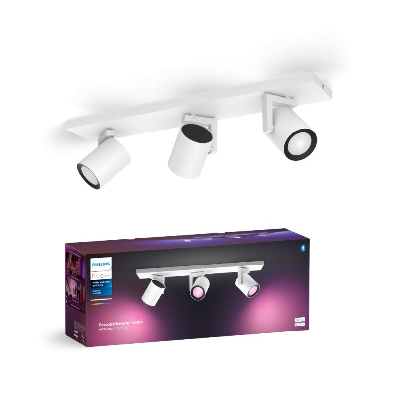 Philips Hue Argenta White And Color Ambiance Spotskinne Hvid 3x4 2w Bluetooth