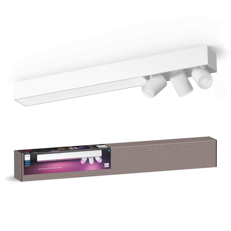 Philips Hue Centris White And Color Ambiance Aflang Loftlampe Hvid 80 Cm Med   Spots