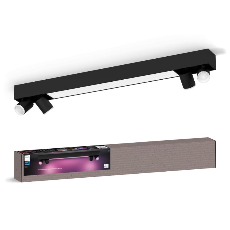 Philips Hue Centris White And Color Ambiance Aflang Loftlampe Sort 96   Cm Med   Spots