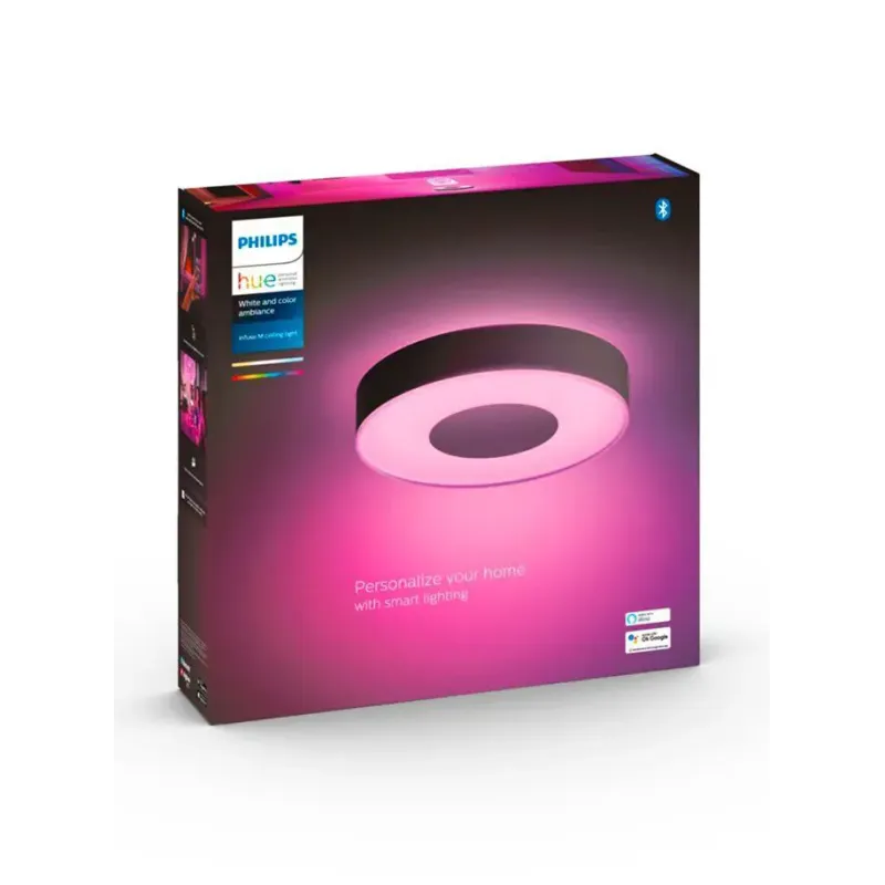 Philips Hue Infuse White And Color Ambiance Medium ø381 Mm Led Loftlampe Sort 33 5w