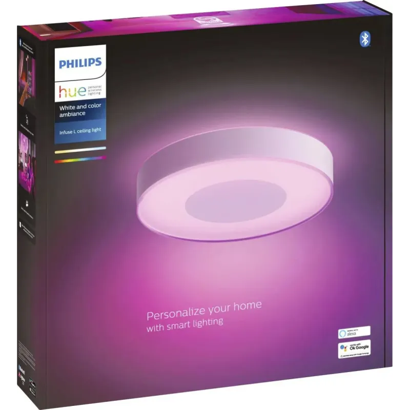 Philips Hue Infuse White And Color Ambiance Stor ø425 Mm Led Loftlampe Hvid 52 5w