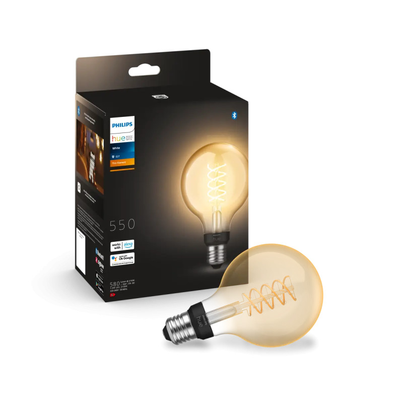 Philips Hue White Filament Led Globe G93 E27 7w