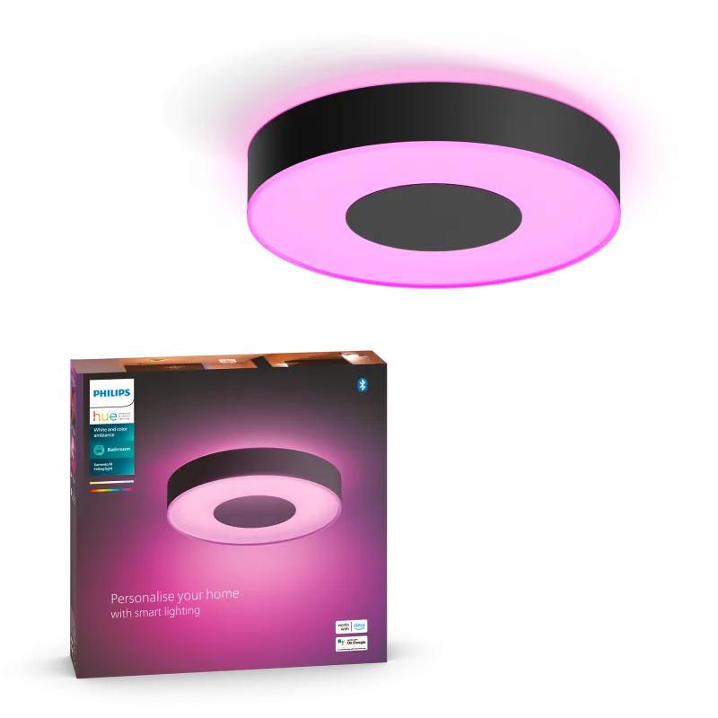 Philips Hue Xamento White And Color Ambiance Medium Led Badloftlampe Sort ø381 Mm Ip44 33 5w