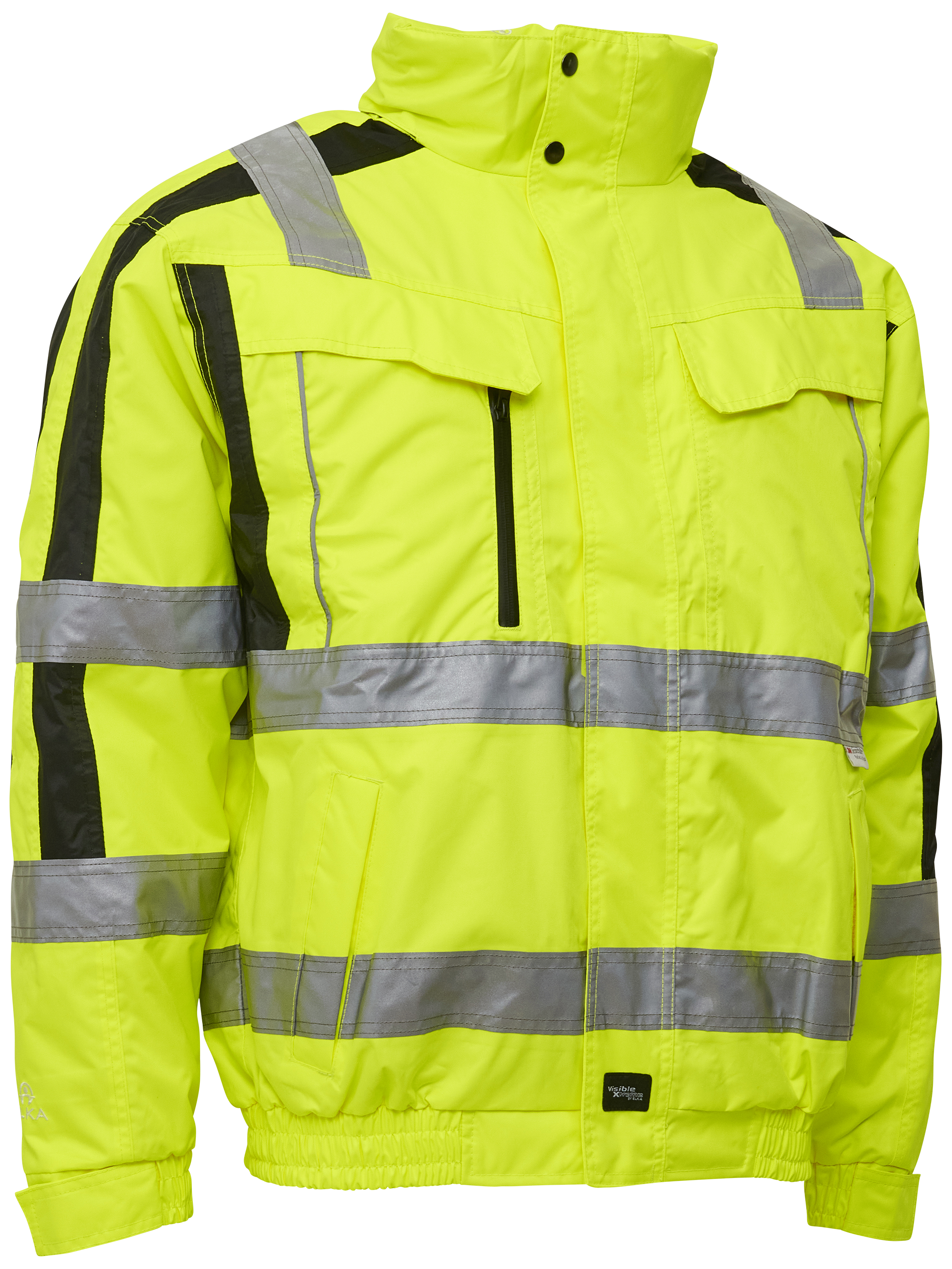 Pilotjakke  - -  086101r Hi-vis Gul Sort Str