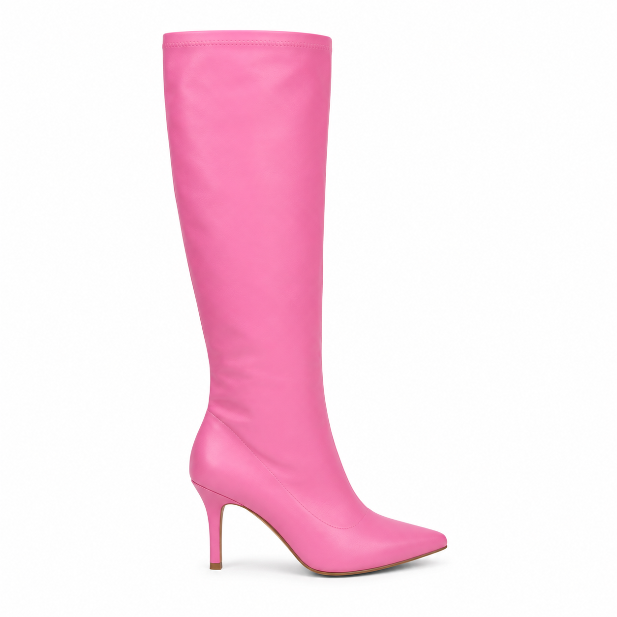 Pink Desire  Pink Knæhøj Støvle Med Hæl 40