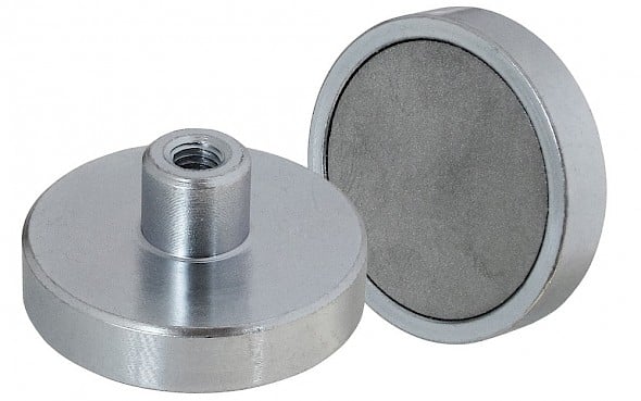 Pottemagnet Samarium-kobolt Lav M4 15kg ø25ã 7mm