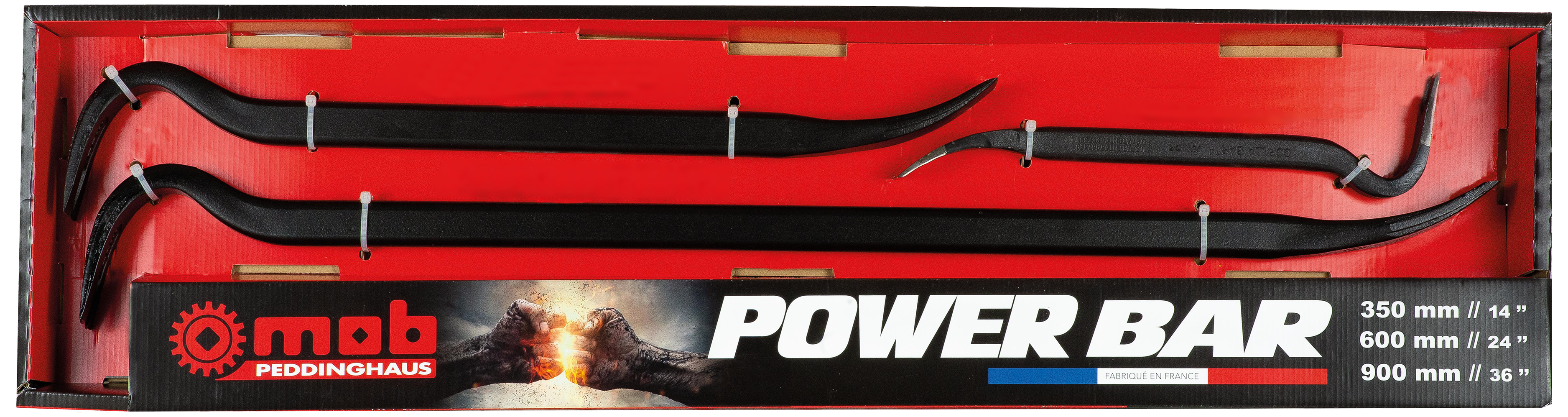 Powerbar Koben 350-600-900mm  Sæt   Stk