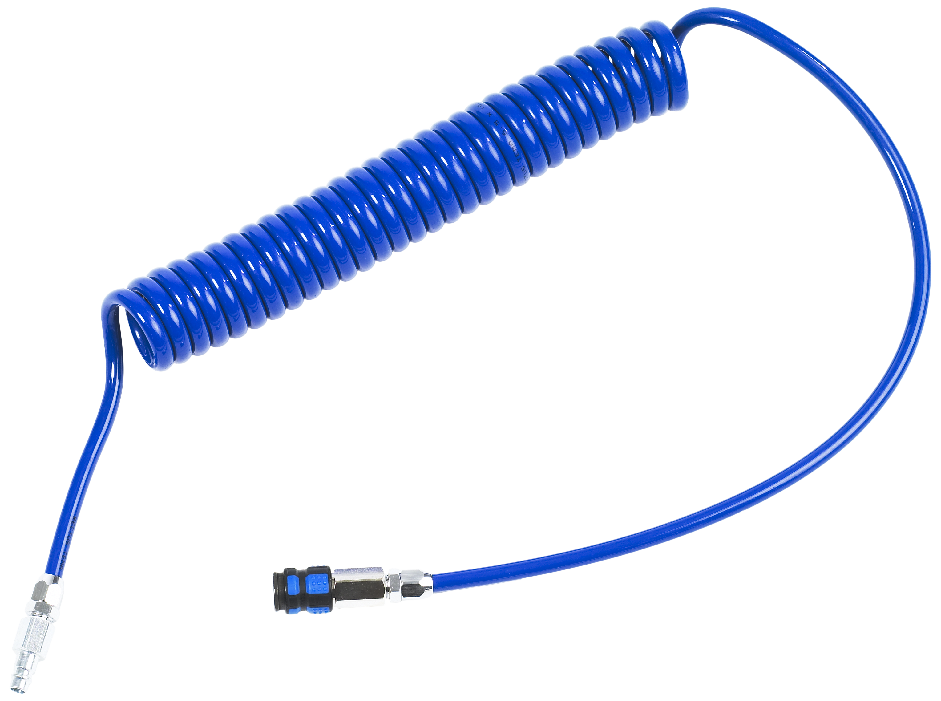 Pur Spiralslange Blå     10ã     6m  1625 Fittings