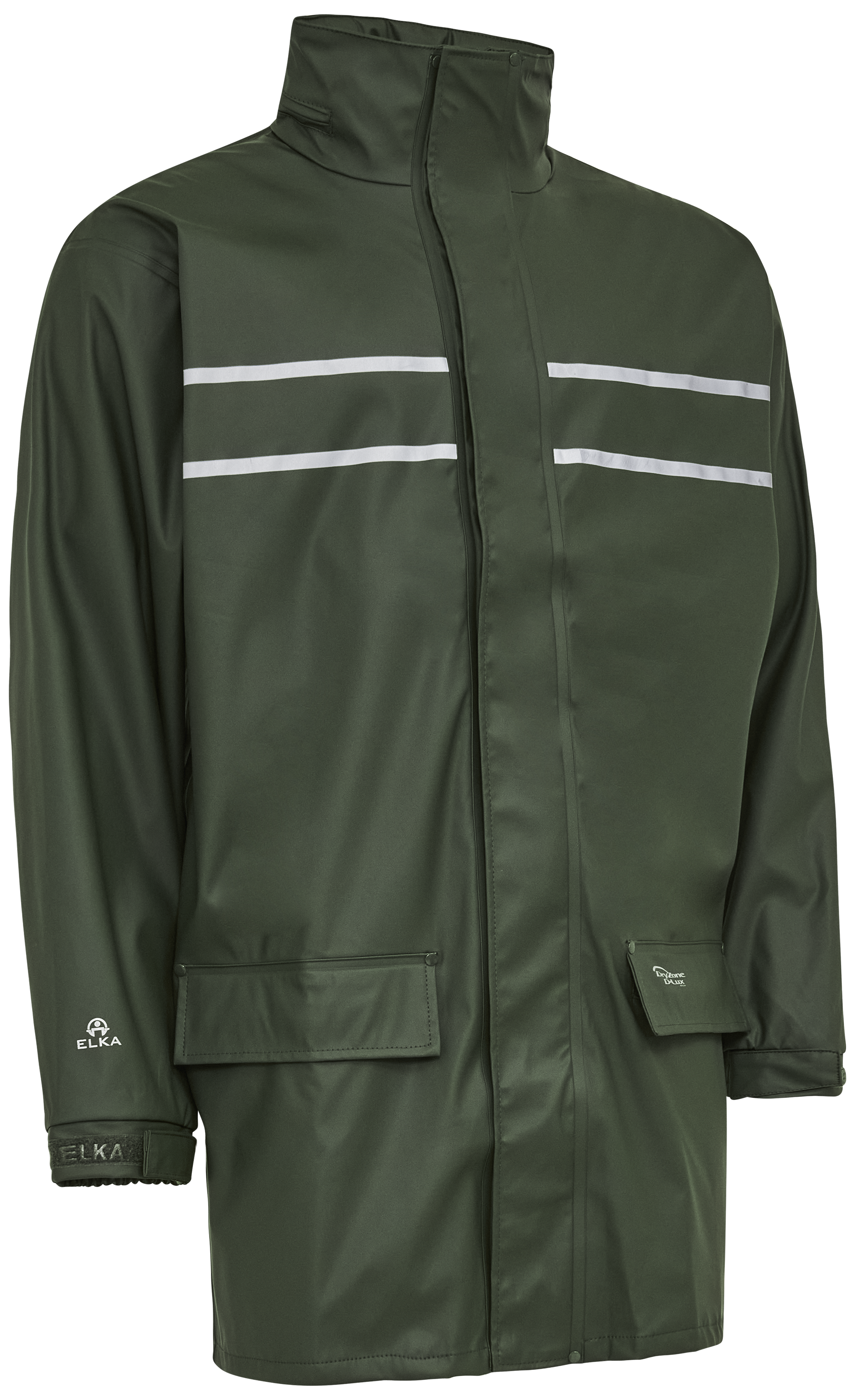 Regnjakke   Refleksstriber Pu 026301 Oliven Str  Xs