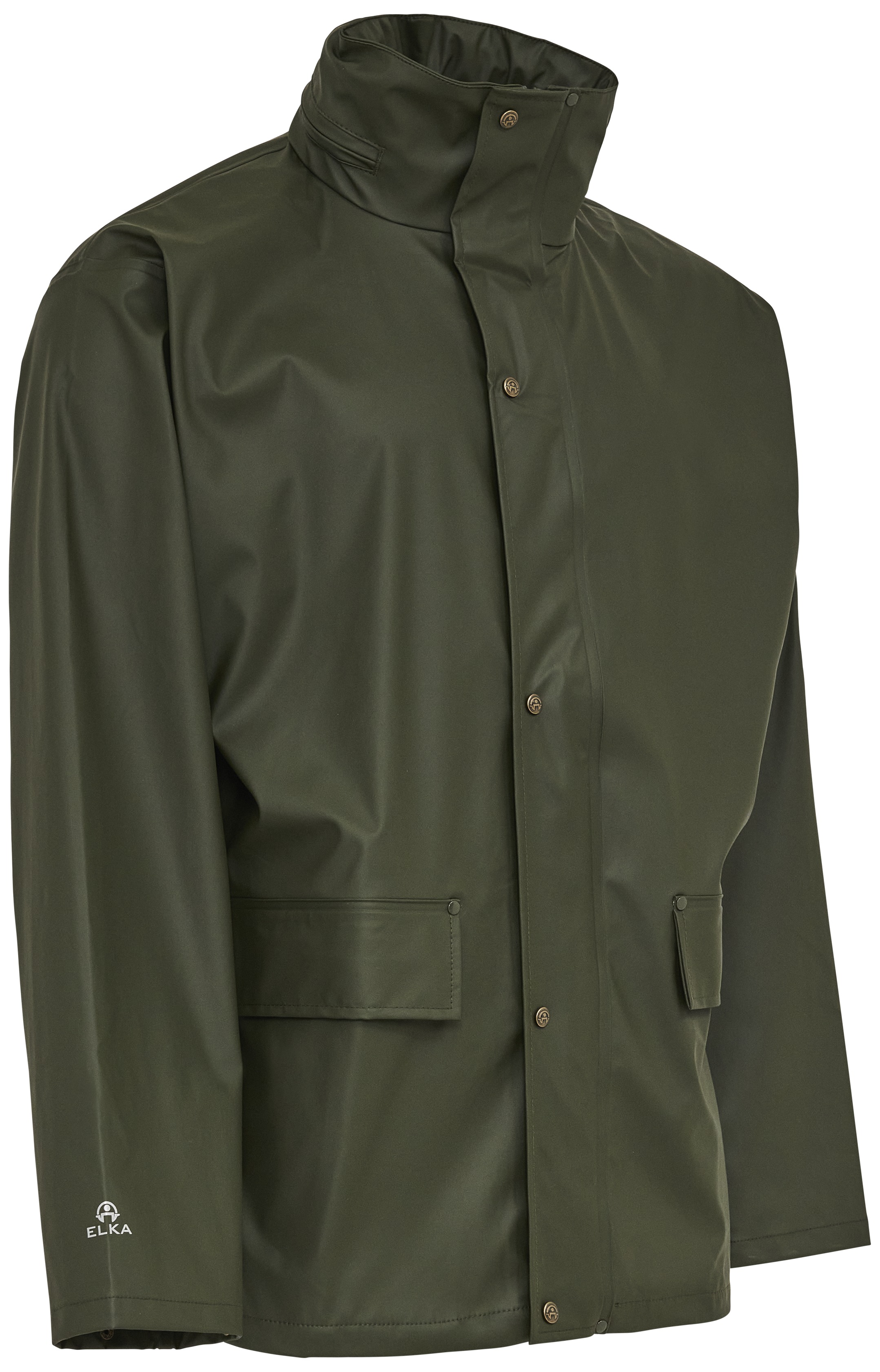 Regnjakke Pu 026300 Oliven Str  Xs