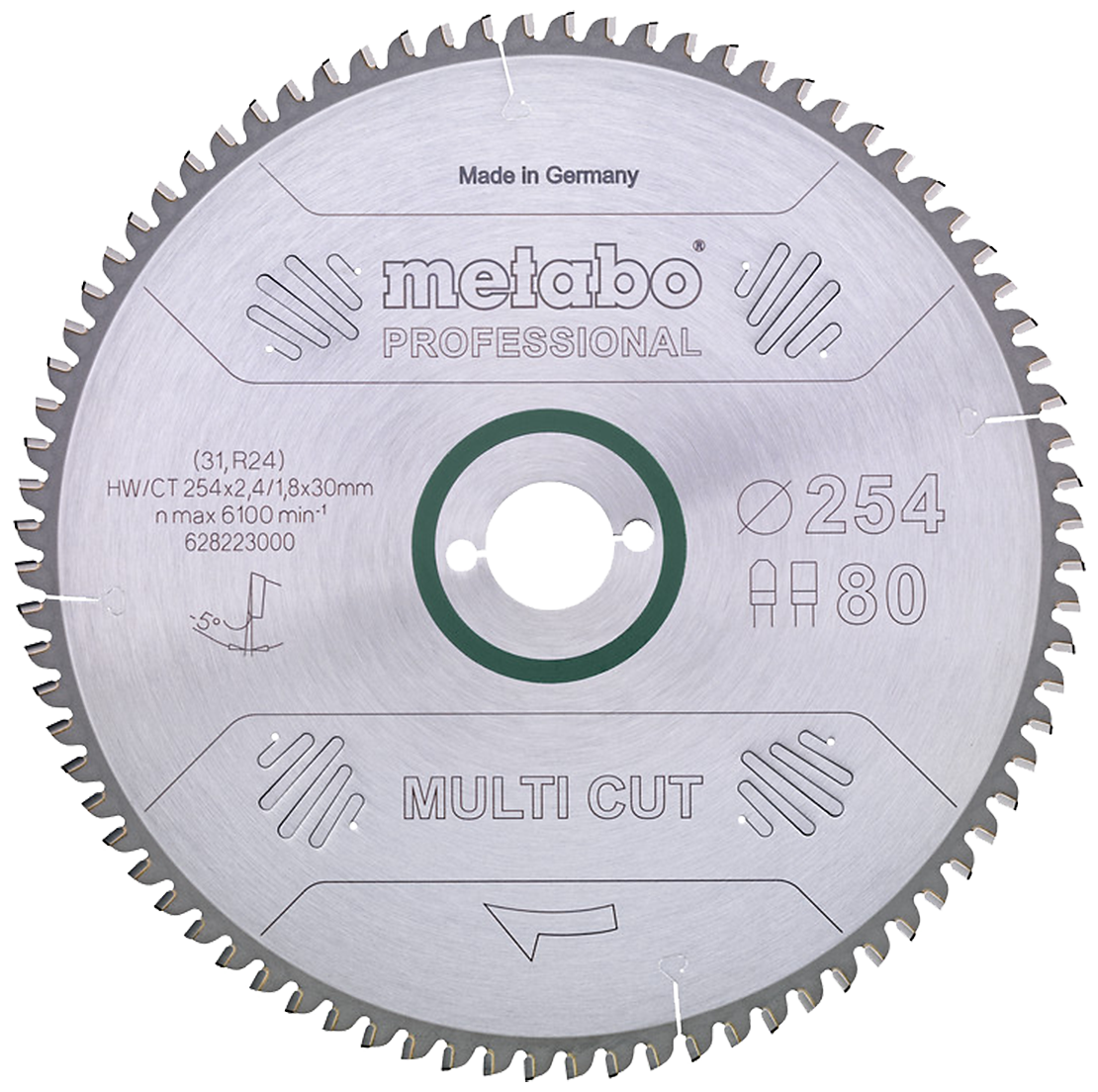Rundsavklinge Multicut 254ã   4ã 30mm 80td Fz Tz
