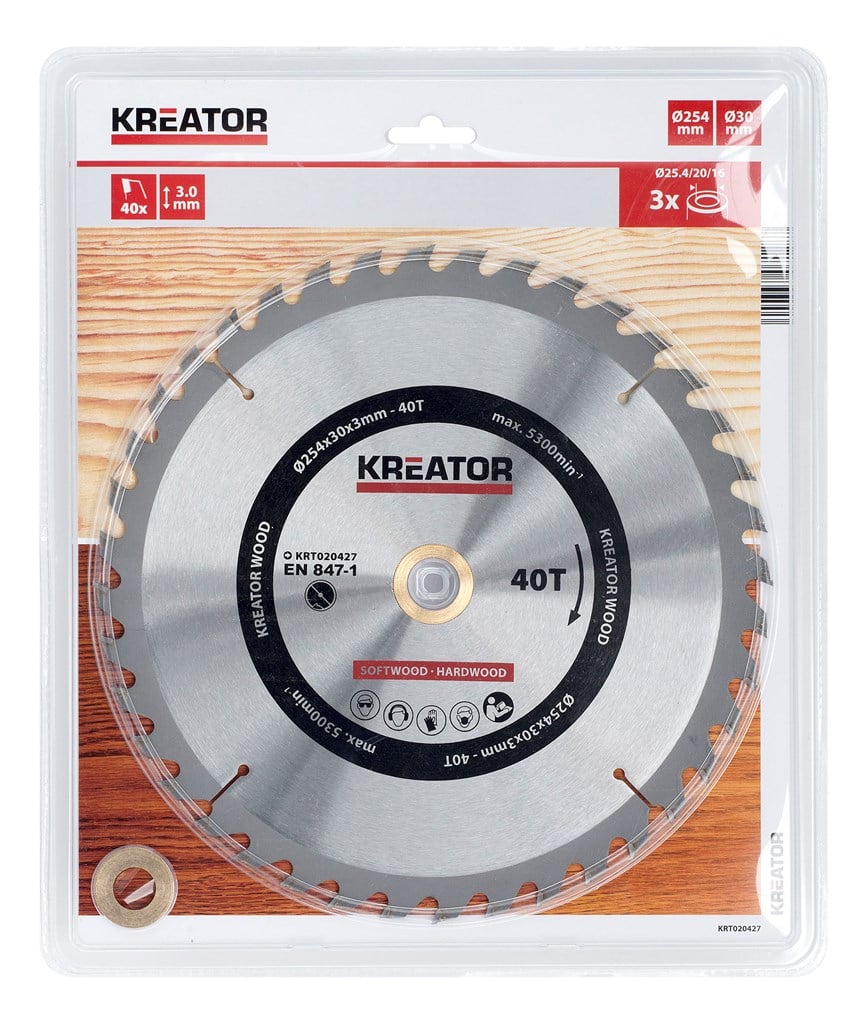 Rundsavsklinge 254 Mm 40 Hm Tænder