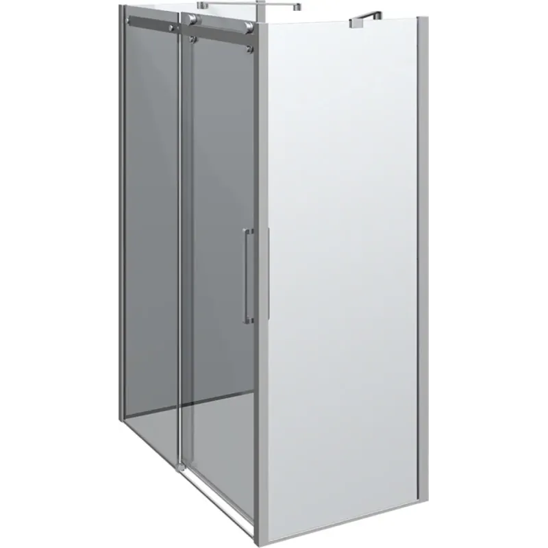 Scanbad Skydedør     Sidepanel Deluxe 1400 800mm Krom Klar