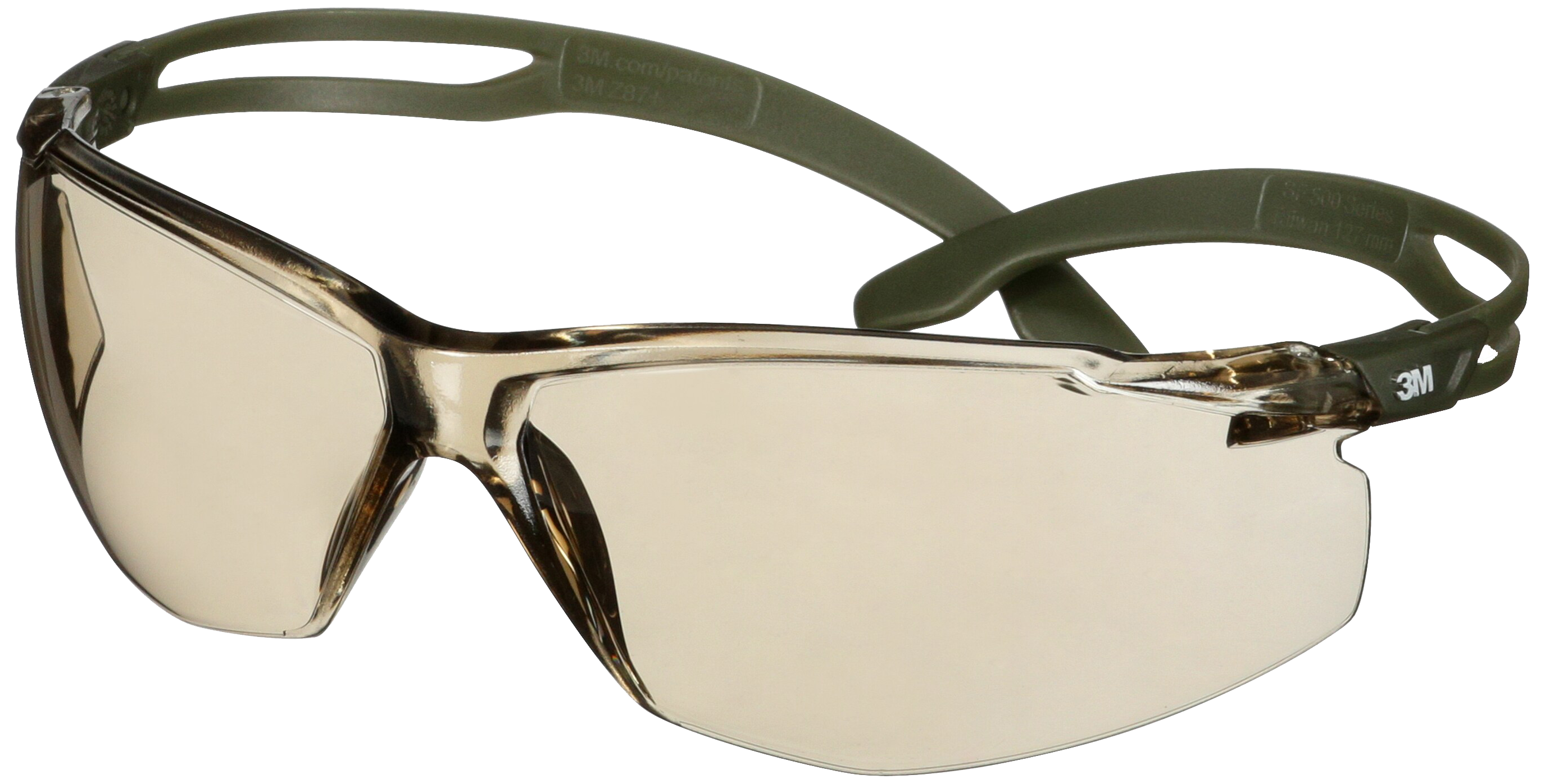 Securefit 500 Besk Brille Mørkgrøn Stel Brun Glas