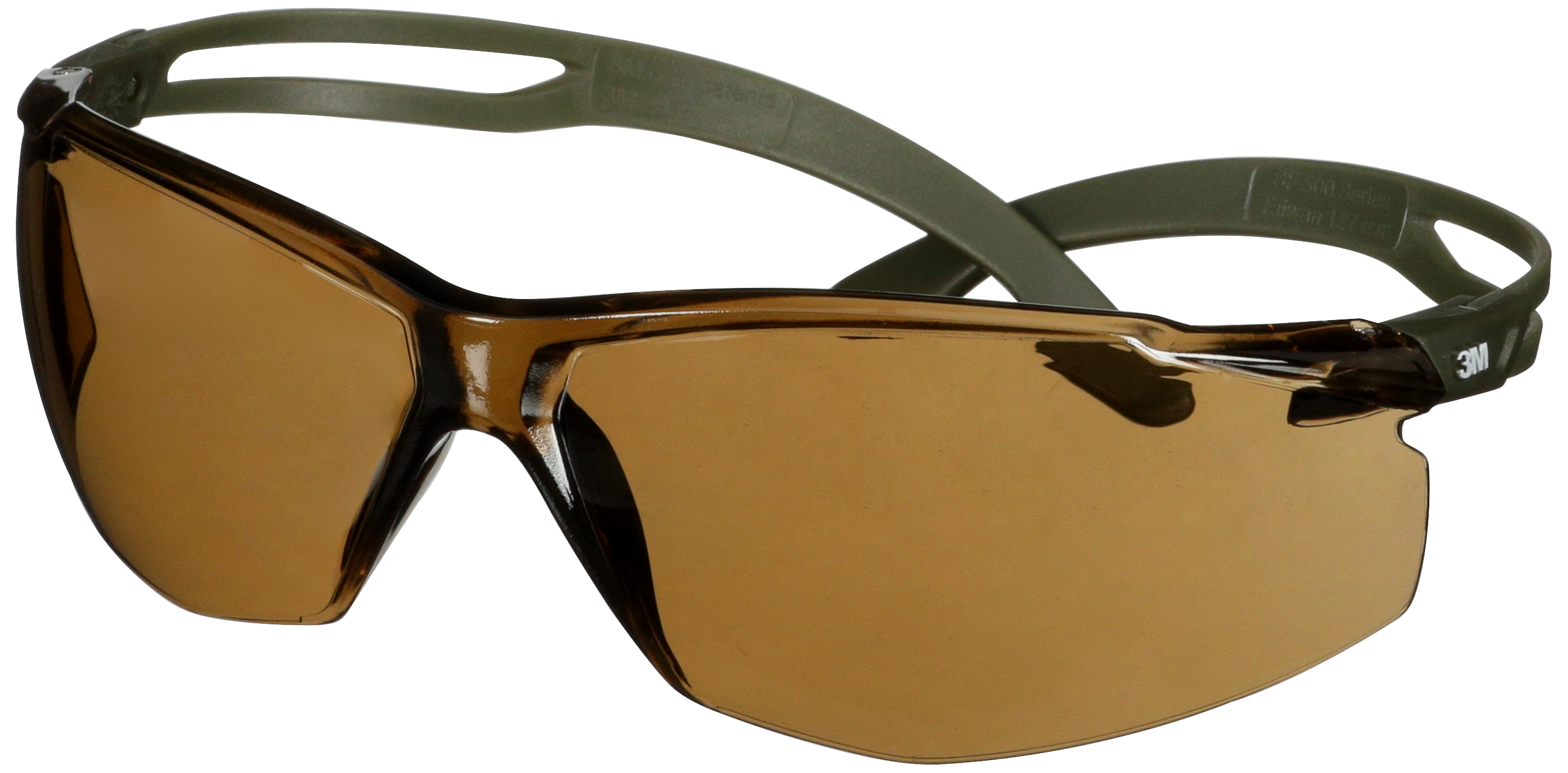 Securefit 500 Besk Brille Mørkgrøn Stel Brun Glas
