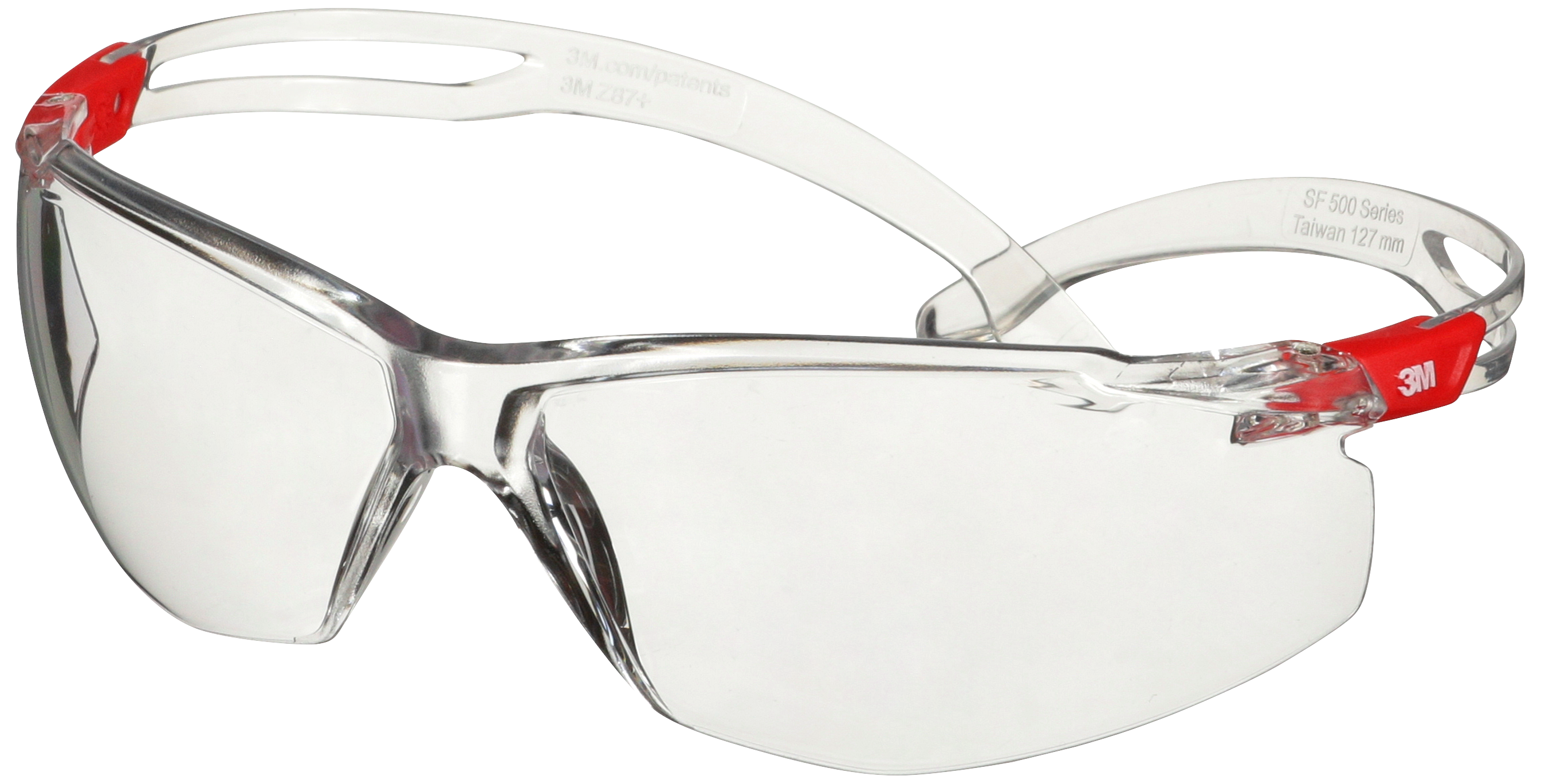 Securefit 500 Besk Brille Rød Stel Klar Glas