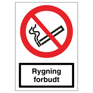 Skilt Rygning Forbudt