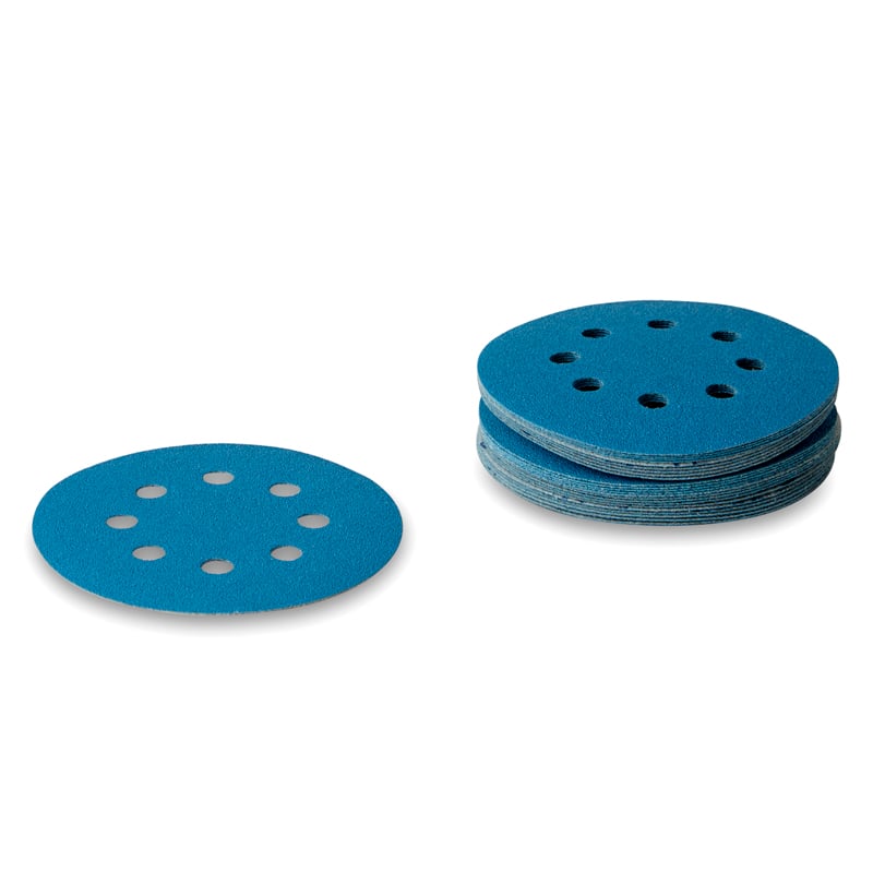 Sliberondeller ø125mm Til Alle Excenterslibere  Undtagen Festool  25 Stk  Cool Blue  Korn P40