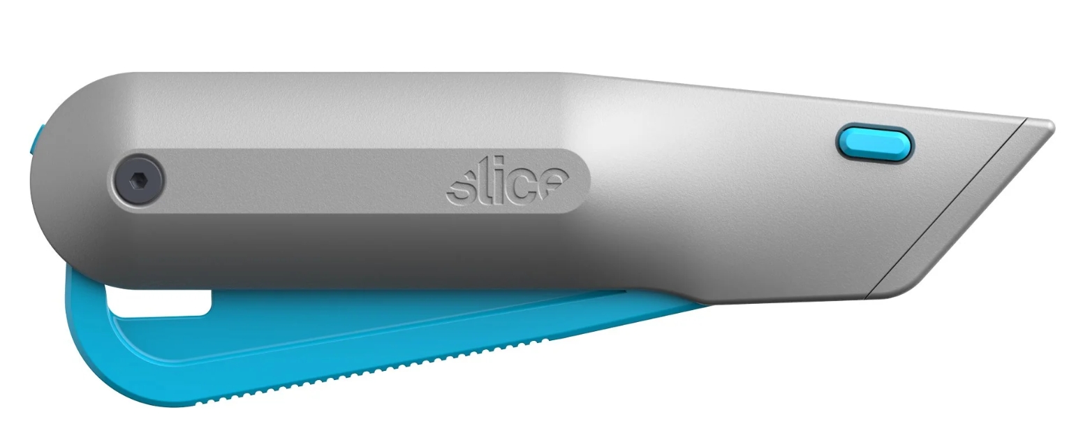 Slice Kniv    Bladfremføringstryk   Metalhåndtaget