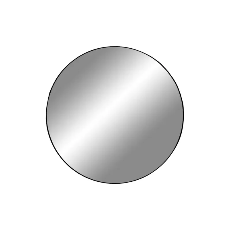Spejl Med Ramme   Sort ø40 Cm 4001200