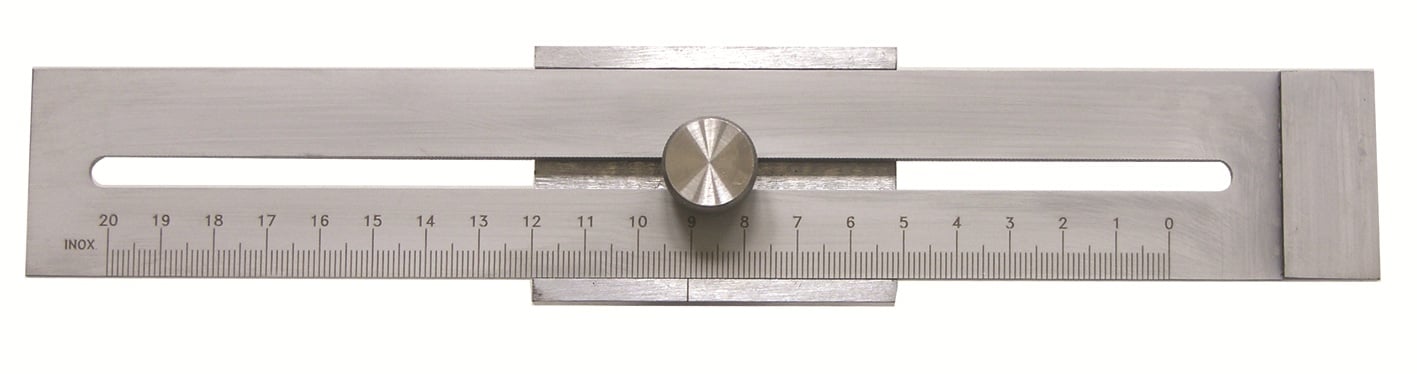 Stregmål Mib i Rustfrit Stål 200mm - Forkromet Tilbud!