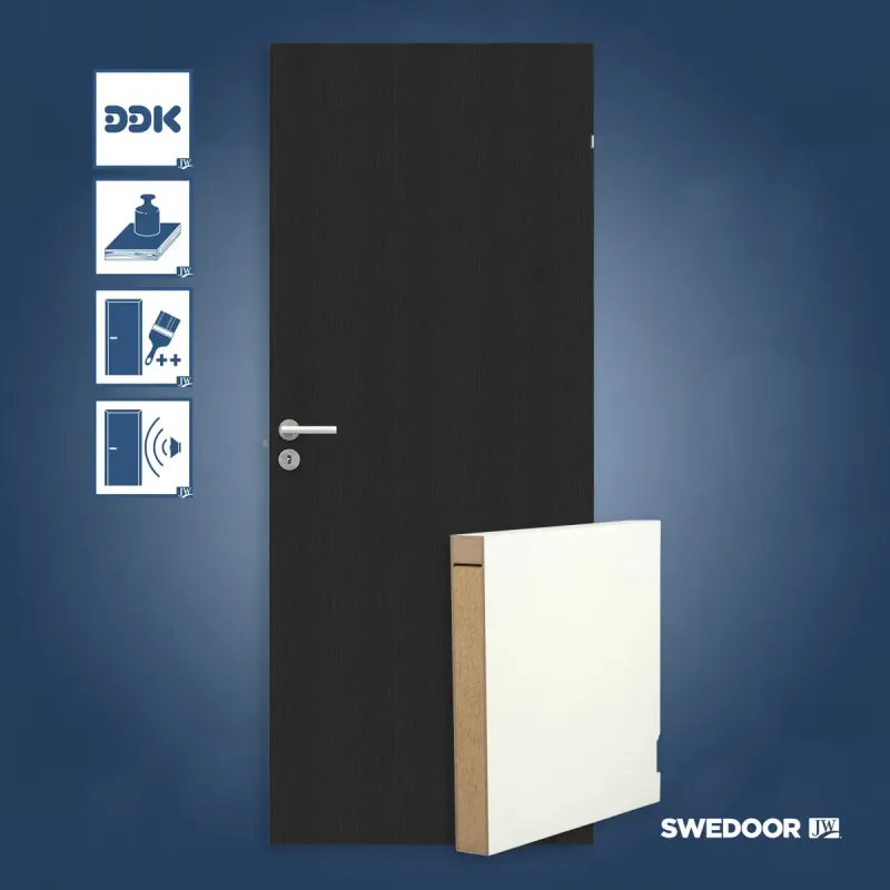 Swedoor Stable Gw Sort Malet Dør Sort M8x21