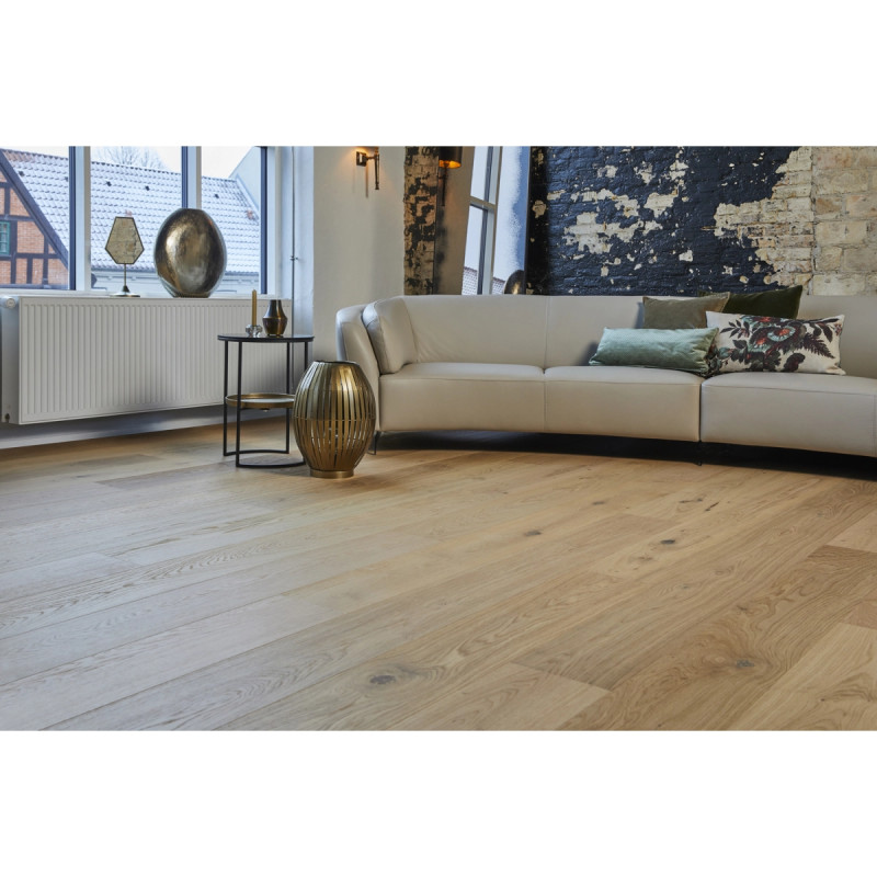 Timberman Wideplank Eg Country Børstet Hvid 145084s